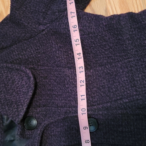 Extra Small Romy Purple Wool Coat - Picture 5 of 6